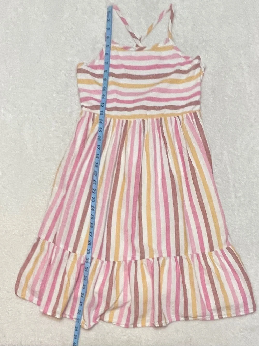 GAP Kids Crinkle Gauze Stiped‎ Tiered Midi Sun Dress Event Occasion Girl's XXL